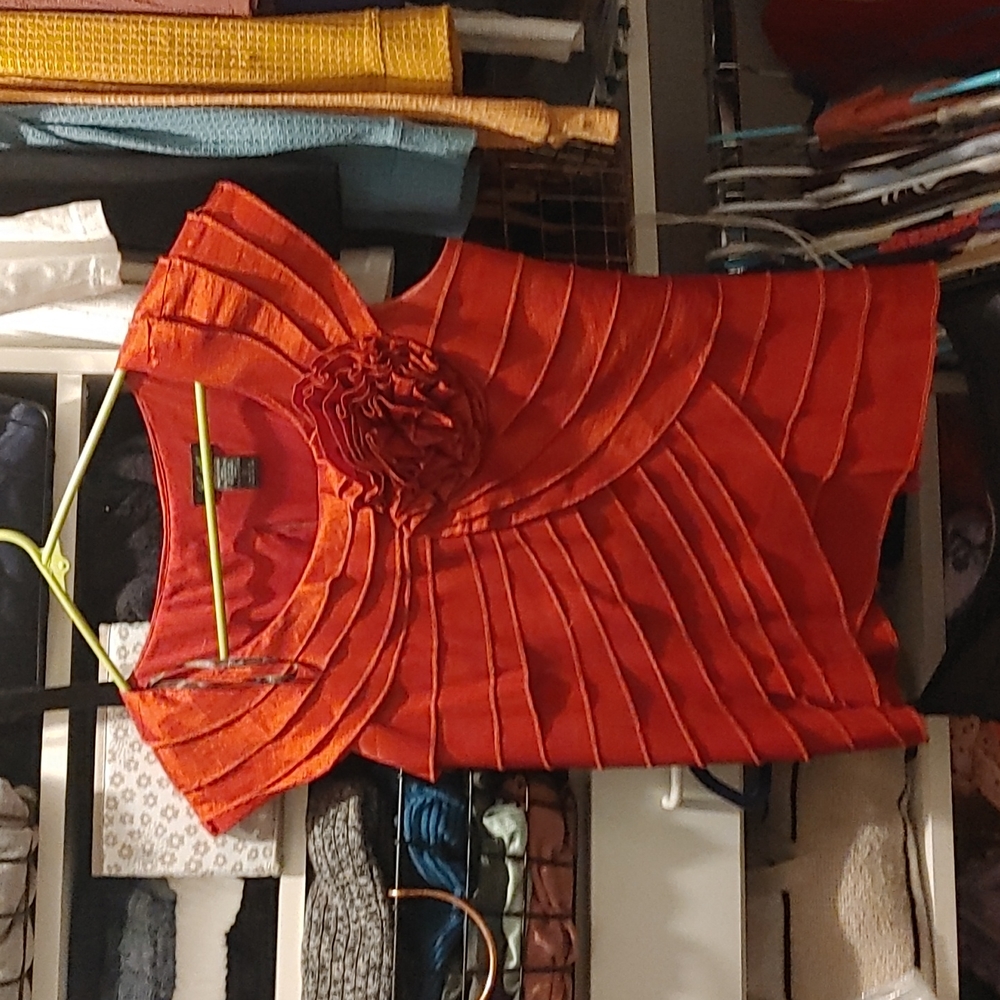 Cocktail top, red, Camille